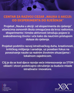 Nauka u akciji – od eksperimenta do rješenja